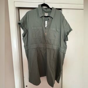J. Crew Army Green Utility Dress